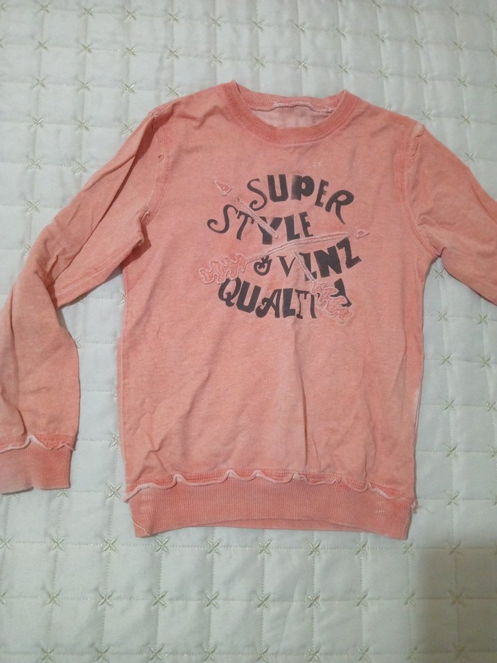 Kız Çocuk Pembe Uzun Kollu Sweatshirt - Görsel 2