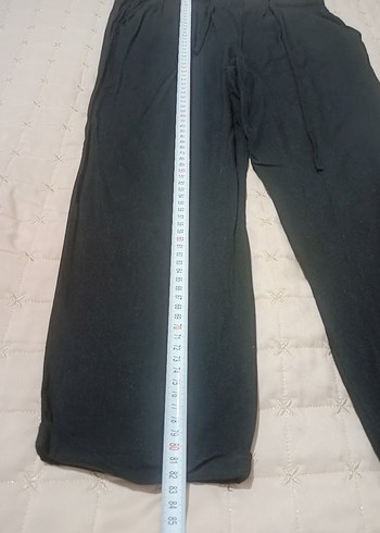 Addax Siyah Keten Salaş Midi Kadın Pantolon - Görsel 8