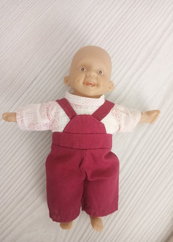 Gloobe  antika oyuncakPembe tulumlu pastel renk bebek oyuncak - Görsel 2