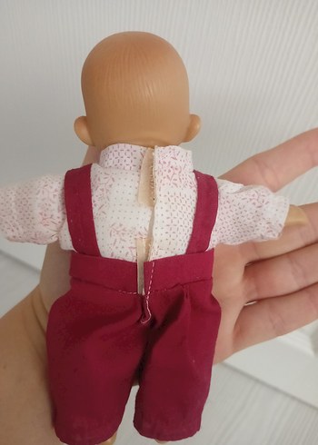 Gloobe  antika oyuncakPembe tulumlu pastel renk bebek oyuncak - Görsel 4