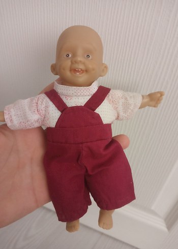 Gloobe  antika oyuncakPembe tulumlu pastel renk bebek oyuncak - Görsel 3