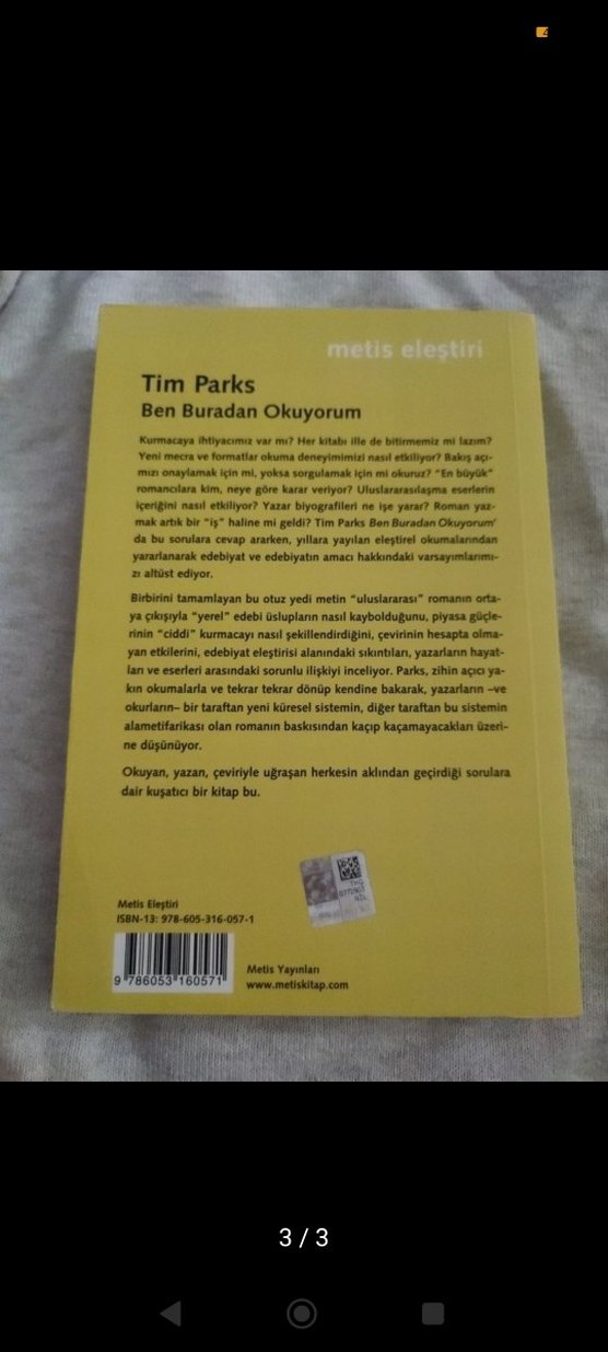 Ben Buradan Okuyorum - Tim Parks - Görsel 2