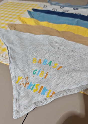 Nakışlı Çok Renkli Bebek Önlüğü - Görsel 4