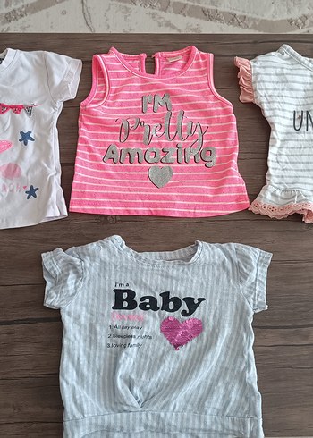 HelloBaby Dantel Detaylı Kız Çocuk Kısa Kollu Tişört
