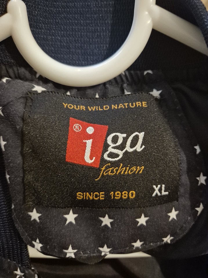 Mavi Baskılı Fermuarlı Kadın Ceket - Görsel 3