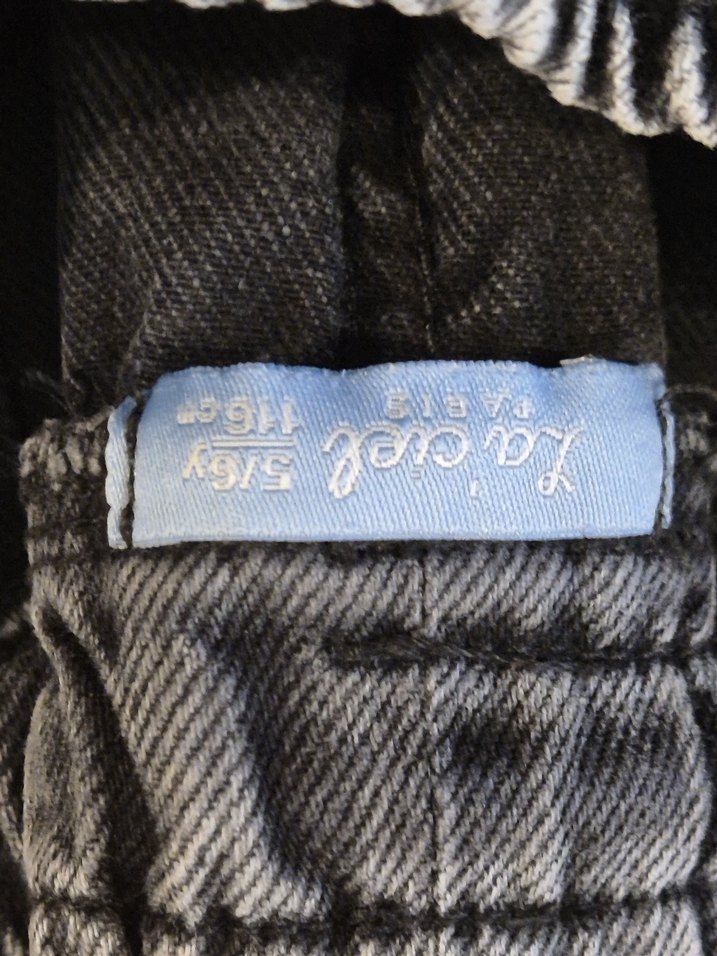 Gri Bol Kesim Çocuk Kot Pantolon - Görsel 3