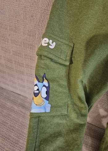 Yeşil Fermuarlı Bluey Baskılı Erkek Çocuk Takımı - Görsel 3