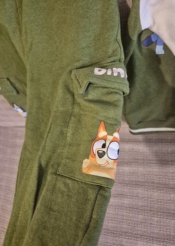 Yeşil Fermuarlı Bluey Baskılı Erkek Çocuk Takımı - Görsel 4