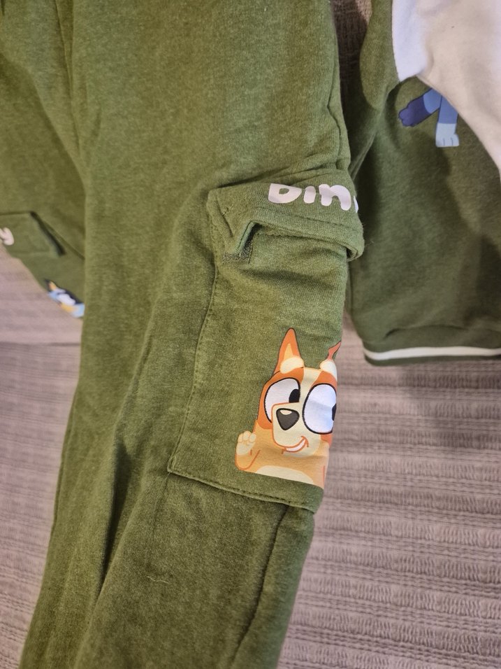 Yeşil Fermuarlı Bluey Baskılı Erkek Çocuk Takımı - Görsel 4