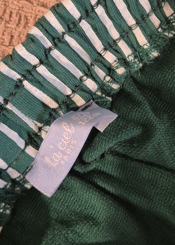 Erkek Çocuk Yeşil Çizgili Kumaş Pantolon - Görsel 2