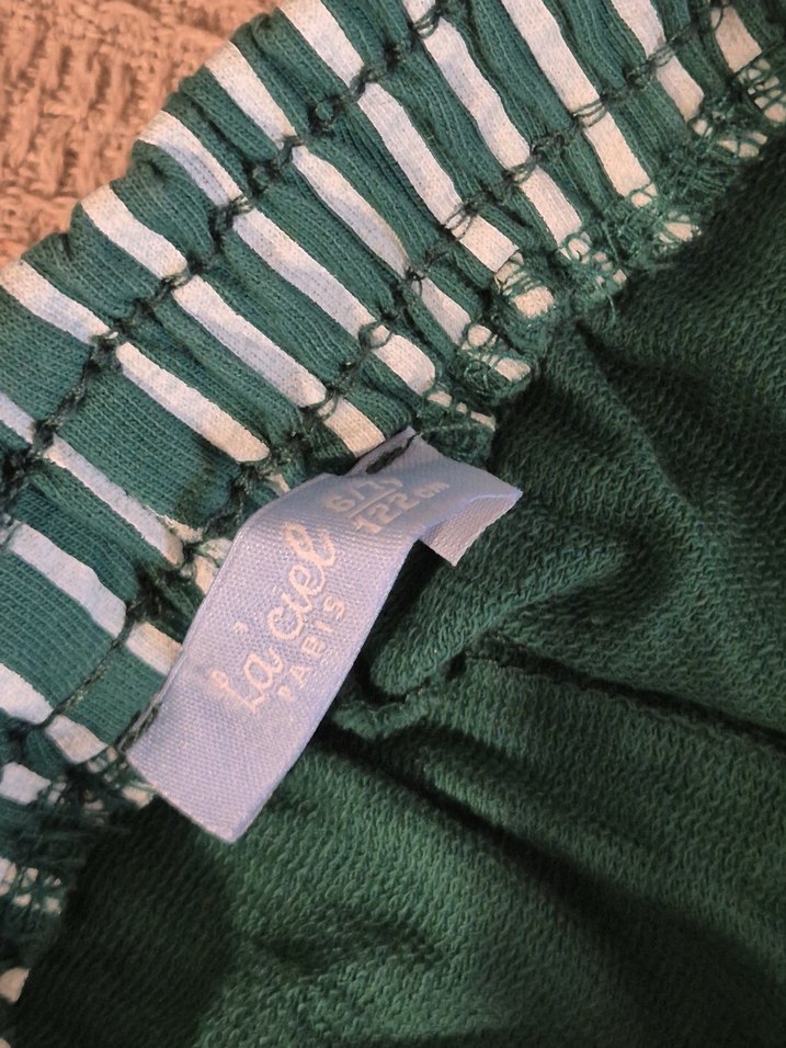 Erkek Çocuk Yeşil Çizgili Kumaş Pantolon - Görsel 2