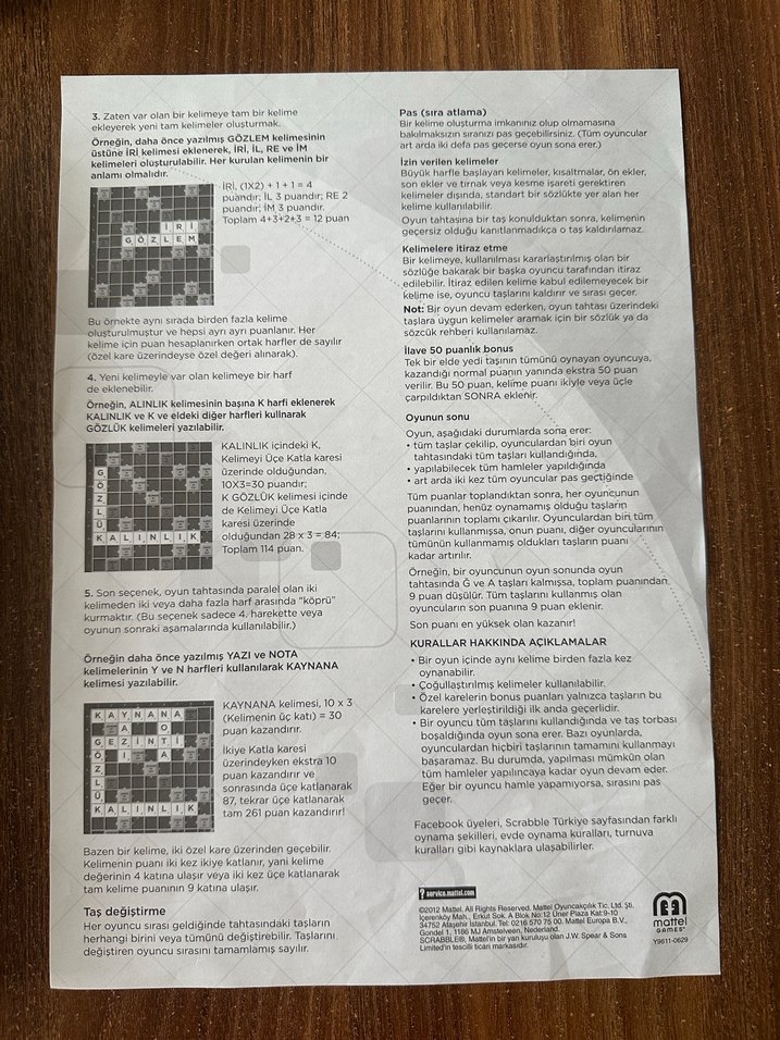 Scrabble Orijinal Kutu Oyunu - Görsel 4