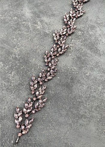 Pembe Işıltılı Cam Taşlı Saç Aksesuarı - Görsel 2