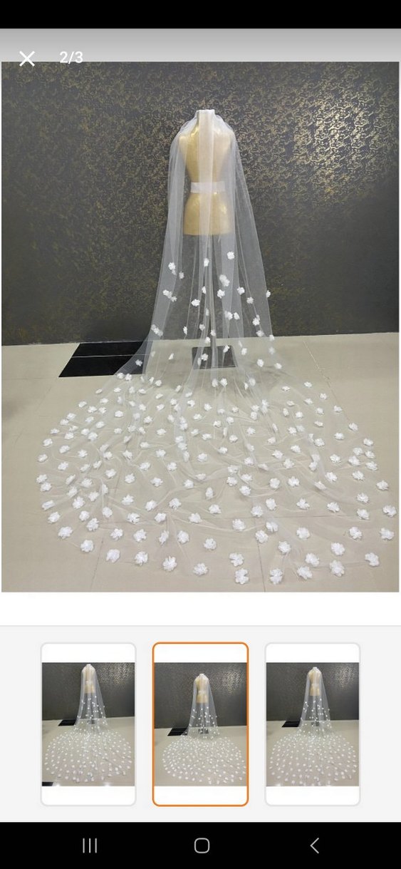 Dantel İşlemeli Beyaz Bohem Gelin Duvağı - Görsel 2