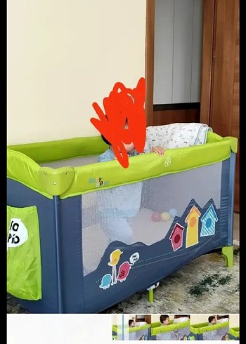 Çok Renkli Oyun Parkı Yatak taşıma çantası icinde