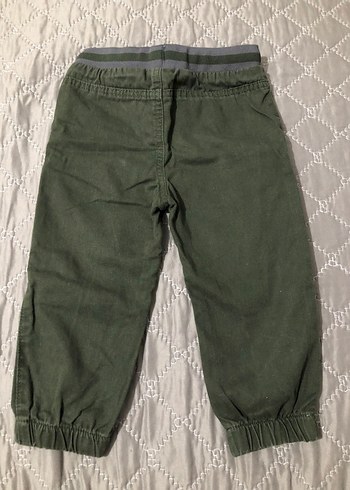 Erkek Çocuk Haki Renk Pamuklu Kemerli Pantolon - Görsel 4
