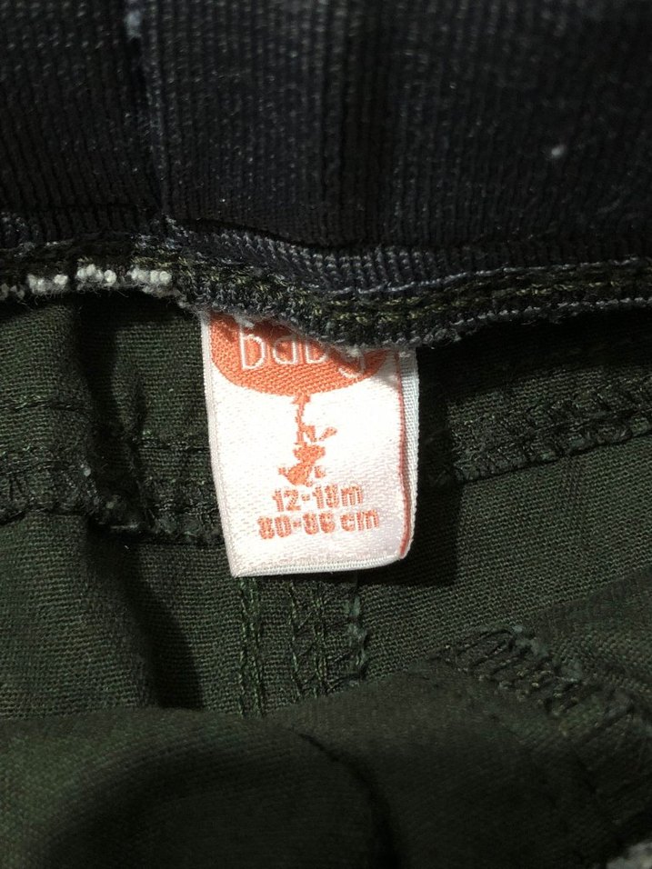 Erkek Çocuk Haki Renk Pamuklu Kemerli Pantolon - Görsel 3