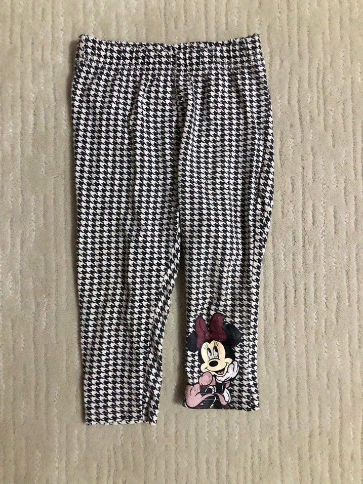 Bordo Kız Çocuk Minnie Baskılı Pamuklu Sweatshirt tayt takım - Görsel 5