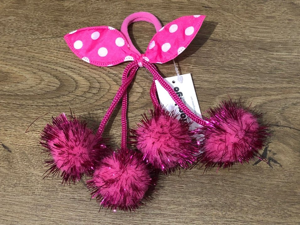 Renkli Puantiyeli Kız Çocuk Saç Lastiği - Görsel 2