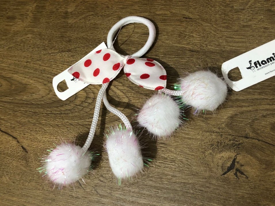 Renkli Puantiyeli Kız Çocuk Saç Lastiği - Görsel 3