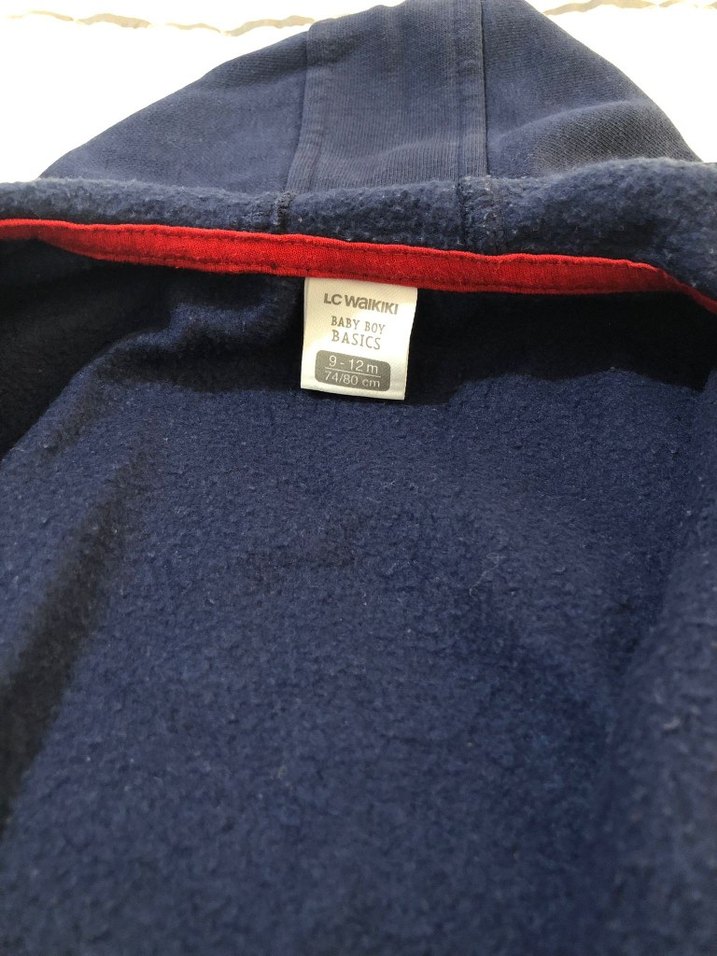 Koyu Mavi Kapüşonlu Fermuarlı Erkek Sweatshirt - Görsel 3