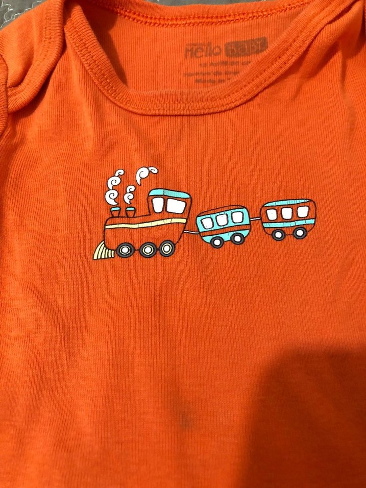 Turuncu Uzun Kollu Bebek Çıtçıtlı Body - Görsel 3