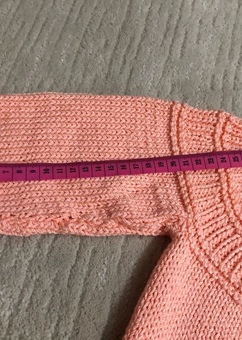 Kız Çocuk Pembe Örgü Hırka - Görsel 6