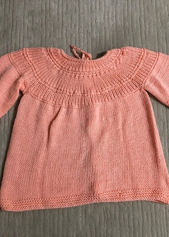 Kız Çocuk Pembe Örgü Hırka - Görsel 2