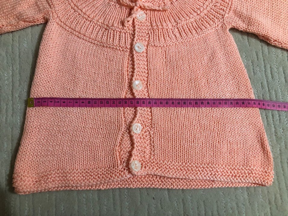 Kız Çocuk Pembe Örgü Hırka - Görsel 4