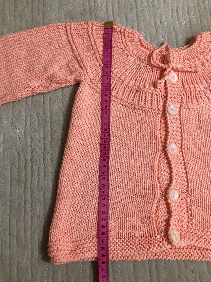 Kız Çocuk Pembe Örgü Hırka - Görsel 5