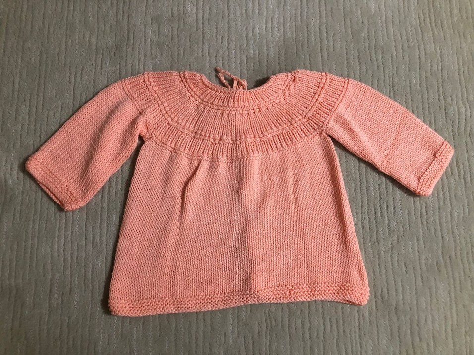 Kız Çocuk Pembe Örgü Hırka - Görsel 2