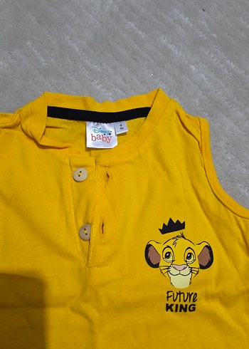 Sarı Erkek Bebek Kolsuz Tulum - Görsel 2