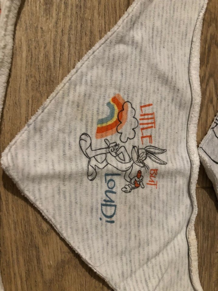 Gri Baskılı Bebek Önlüğü 3'lü Set - Görsel 3