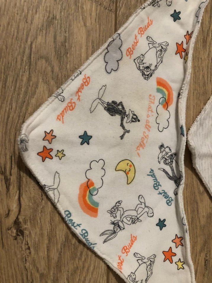 Gri Baskılı Bebek Önlüğü 3'lü Set - Görsel 4