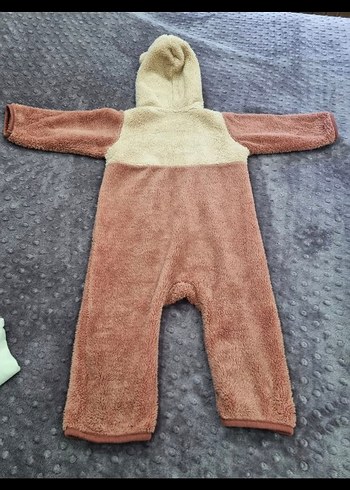 Kürklü Kahverengi Bebek Tulum - Görsel 2