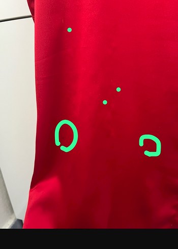 Uzun Kollu Kırmızı saten Kadın tunik - Görsel 2