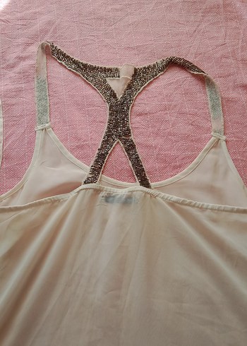 Stradivarius Beyaz Payetli V Yaka Bohem Atlet