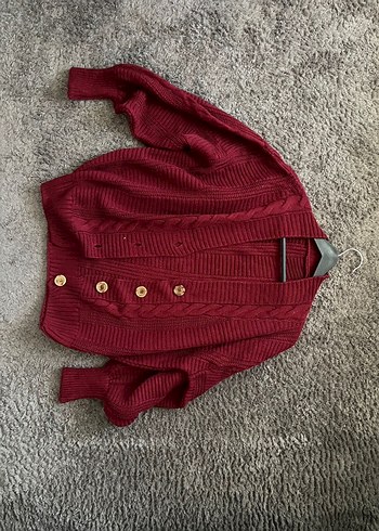 Bordo örgü hırka
