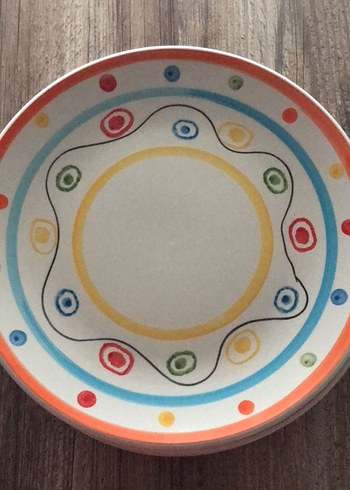 Renkli Desenli servis tabağı