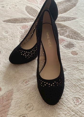 Dantel Detaylı Siyah Süet Stiletto - Görsel 2