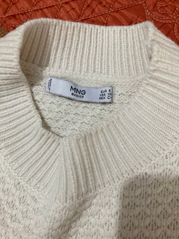 Kadın Siyah Beyaz Örgü Kazak - Görsel 2