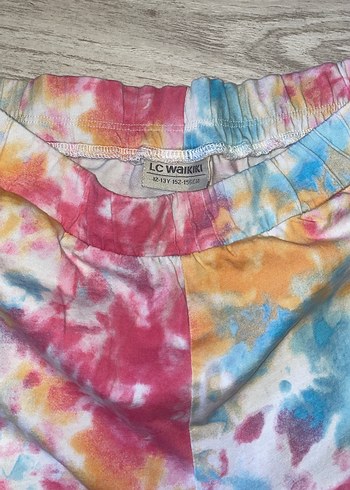 Kızlar için Pastel Batik Desenli Pamuk Şort - Görsel 3