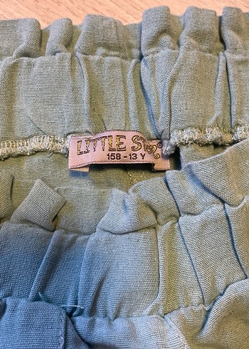 Turkuaz Bohem Tarzı Keten Şort - Görsel 3