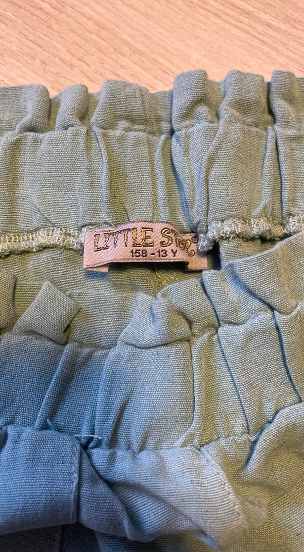 Turkuaz Bohem Tarzı Keten Şort - Görsel 3