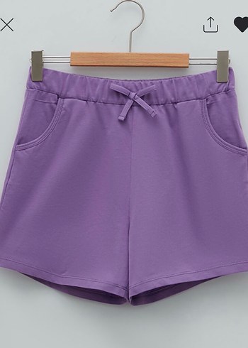 Mor Kız Çocuk Mini Şort - Görsel 2