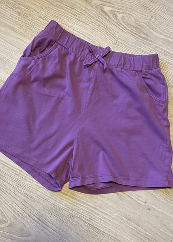 Mor Kız Çocuk Mini Şort - Görsel 4