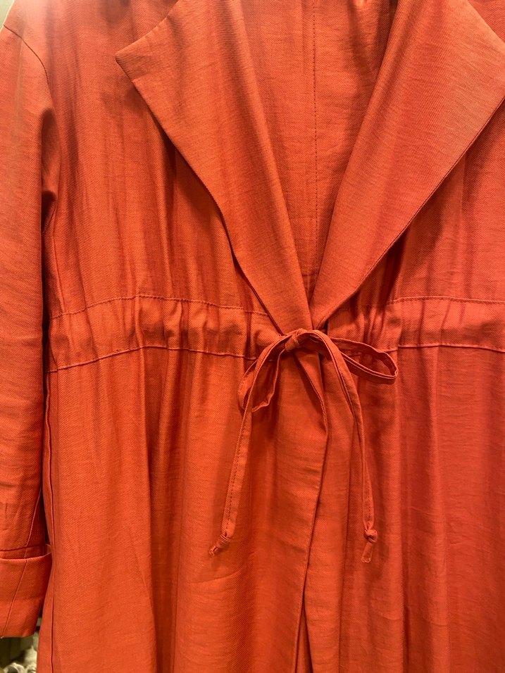 Uzun Kırmızı Kadın kap - Görsel 2