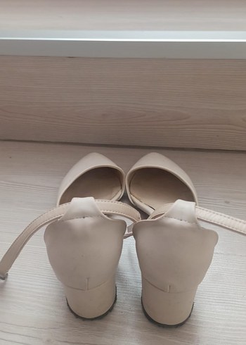 Bej Kadın Topuklu Günlük Ayakkabı - Görsel 4