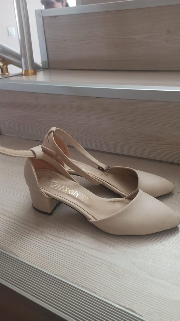 Bej Kadın Topuklu Günlük Ayakkabı - Görsel 2