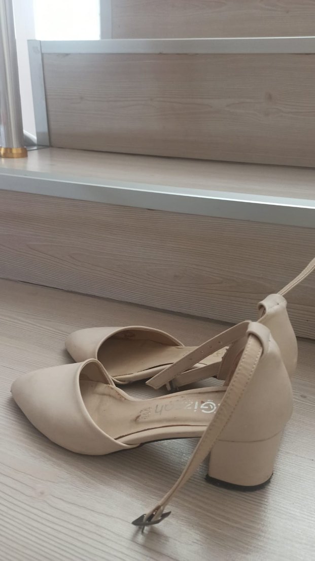 Bej Kadın Topuklu Günlük Ayakkabı - Görsel 3